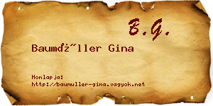 Baumüller Gina névjegykártya